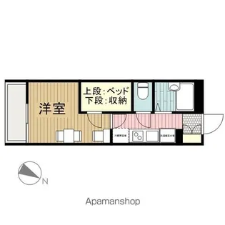 レオパレスALFACITY H【2階】の間取り