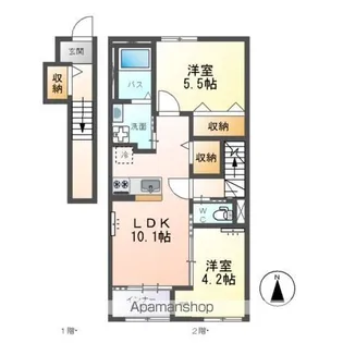 ライブコア佐野【2階】の間取り