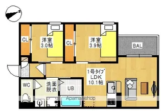 REGALEST LUCENTE (旧)REGALEST 新保Ⅳ【101号室号室】の間取り