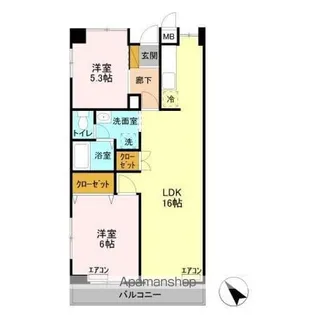 シャインクロコ【1階】の間取り