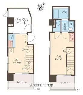 スフィア日本橋富沢町【5階】の間取り