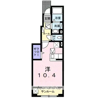 フィオーレ天童【1階】の間取り