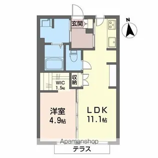 グランメール【1階】の間取り