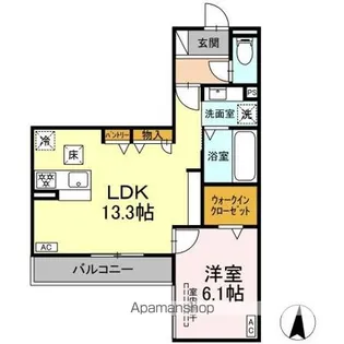 DーHILLS天王【1階】の間取り