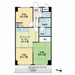 ライオンズプラザ東向島【206号室】の間取り