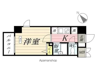 バージュアル横濱鶴見【9階】の間取り