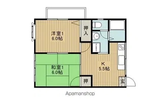 ハイツ浜(本町)【201号室】の間取り