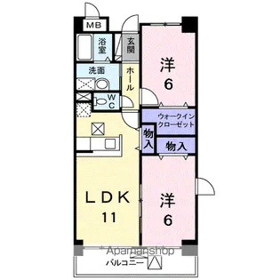 エスト ヴィラージュ【1階】の間取り