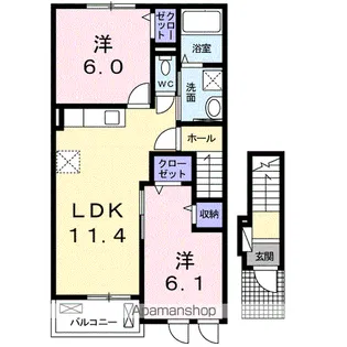 ビンテージ02【2階】の間取り