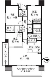 クリオレジダンス横浜新杉田【7階】の間取り