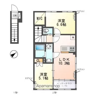 コパンーCOPAINLー【205号室】の間取り