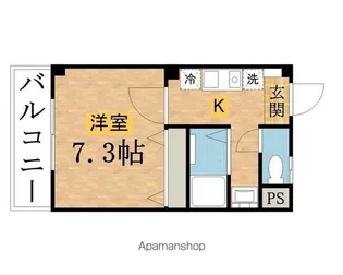 丹木田口ビル【302号室】の間取り