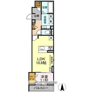 ルヴィータ剣町【3階】の間取り