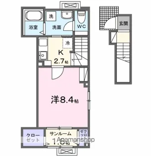 シャトレーベル【2階】の間取り