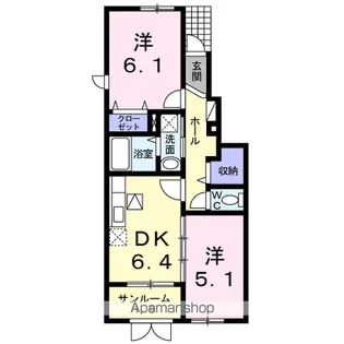 パームスA【1階】の間取り