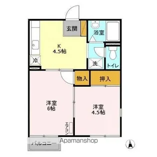 レジデンス堤【201号室】の間取り