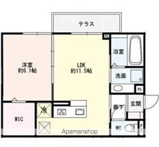 サニーハイツA【2階】の間取り