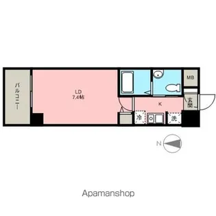 パークアクシス丸の内【13階】の間取り