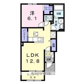 カンポン パラダイス【1階】の間取り