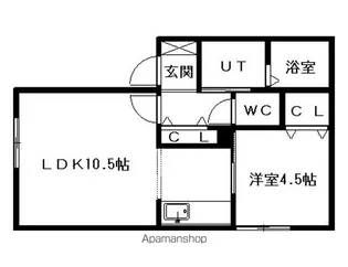 タウンハウス8・9【102号室】の間取り