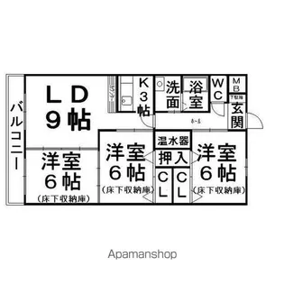 フェイマスKITAMI3番館【205号室】の間取り