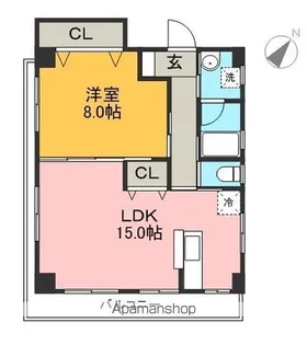 レイバーハイツ【3階】の間取り