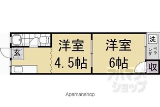 コーポ西茶屋【202号室】の間取り