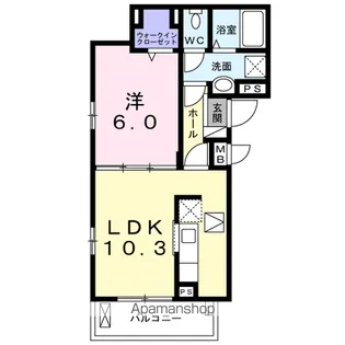 メゾン エスポワール【1階】の間取り