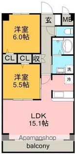Lumiere Duo FB館【3階】の間取り