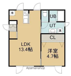 ブラン・ルーチェK【203号室】の間取り