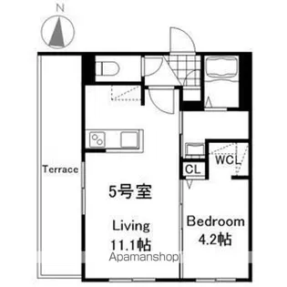 仮)プレスタ発寒5ー8MS【105号室】の間取り
