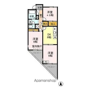ヴューラーみつわ台 ABCD【2階】の間取り