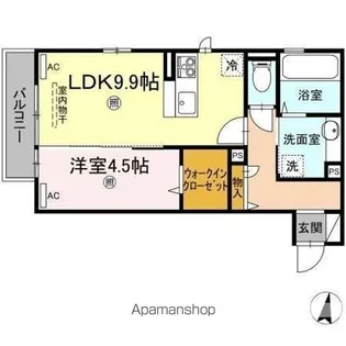 サンティエ【2階】の間取り