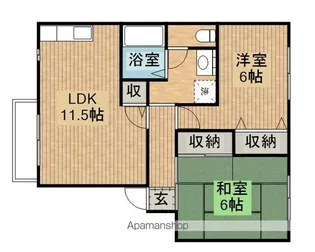 T−スクエアA・B【A201号室】の間取り