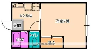 シティハイム上越Ⅰ【213号室】の間取り