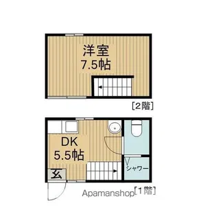 IKKA吉田C棟【3号室】の間取り