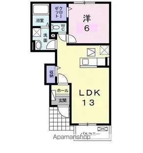 レイジェス C【1階】の間取り