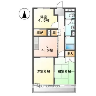 エスポアロイヤル【3階】の間取り