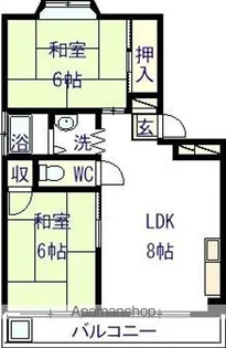 コーポセゾン【202号室】の間取り