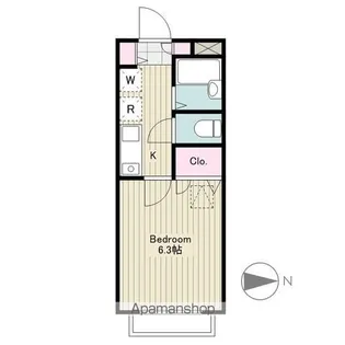 ラピュタSK【103号室】の間取り