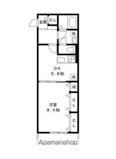 ボナール桜【205号室号室】の間取り