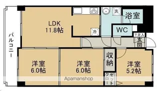 ガーデンプラザ泉中央【505号室】の間取り