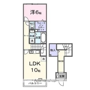 アッシャー【2階】の間取り