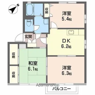 ヴィオラ片山 D棟【2階】の間取り