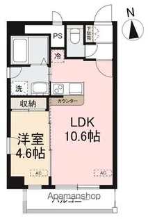 メルベーユ観光通【504号室】の間取り
