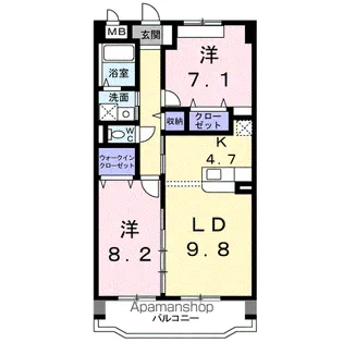グラシエ【3階】の間取り