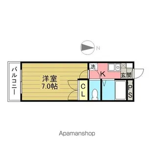 サンライズF&M【603号室】の間取り