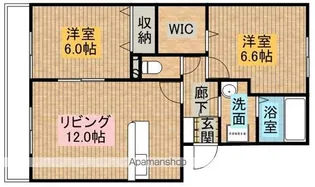 ロイヤルガーデン染地台 A【1階】の間取り