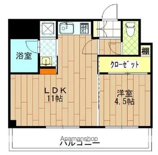 エステート博多駅南ハウス【9階】の間取り