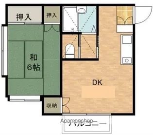 アルビヨン下大口【1階】の間取り